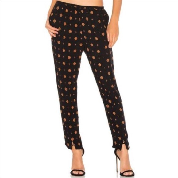 Free People Pants - Free people black orange comfy chic lounge pants